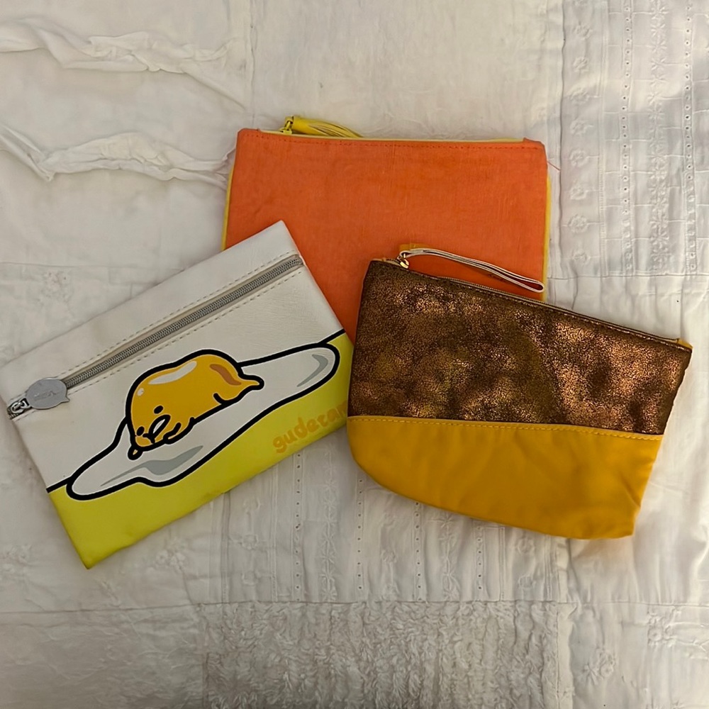[Ipsy] Yellow/Orange Makeup Pouch Bundle - image 1